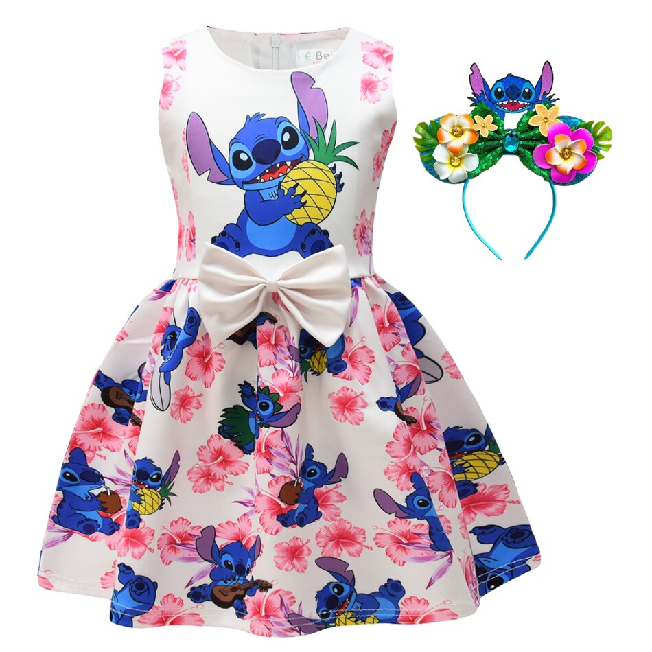 Vestido lilo e Stitch Rosa