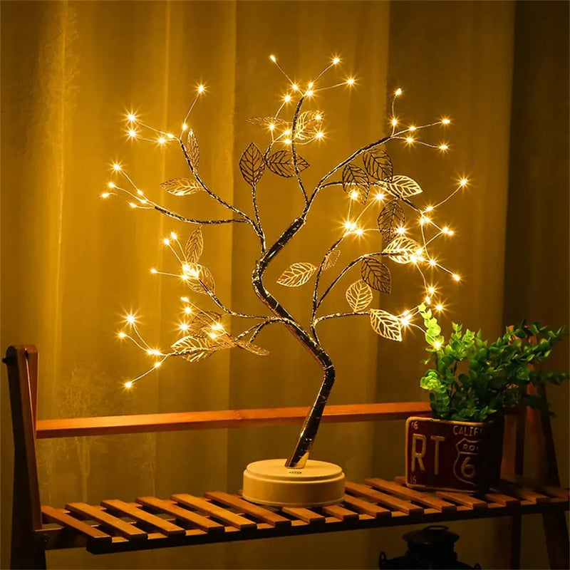 Bonsai Iluminado LED: Decoração Mágica e Personalizável para Casa e Festas